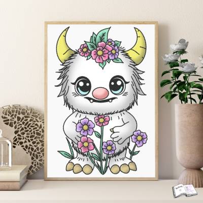 Digiset & Plott Flower Monster – PNG, SVG & Digipapier für Plotten, Sublimation & Laser