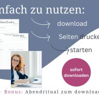 Selbstfürsorge Planer Set zum ausdrucken | Selbstfürsorge Journal | Selbstentwicklung Planer Set | Gewohnheiten Tracker Bild 8