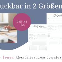 Selbstfürsorge Planer Set zum ausdrucken | Selbstfürsorge Journal | Selbstentwicklung Planer Set | Gewohnheiten Tracker Bild 9