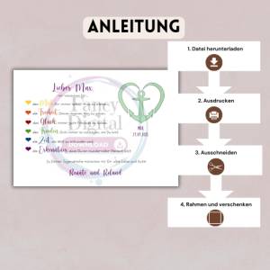Geldgeschenk Jugendweihe PDF | Geschenk zur Jugendweihe für Mädchen und Jungen | DIY Geld-Karte Bild 3