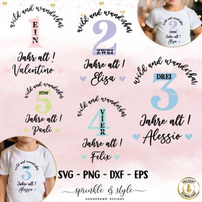 Plotterdatei Geburtstagszahlen, Familie Plotterdatei png, Digi stamp, Ich bin eins, Cricut, Geburtstag Kinder