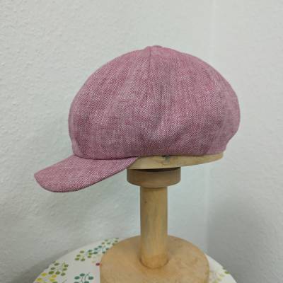 Ballonmütze Schirmmütze Fischgrat Rot Weiß