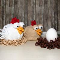 Eierwärmer, Ei-Hocker - Hühner - Häkelanleitung Bild 7