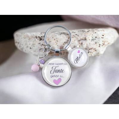 Schlüsselanhänger personalisiert | Diese supertolle Tante gehört zu