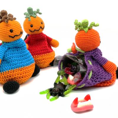 Zugbeutel Kürbis - Häkelanleitung