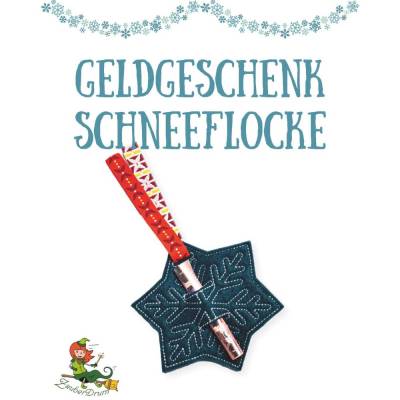 Stickdatei Schneeflocke für Geldgeschenke - ITH - Sofort Download