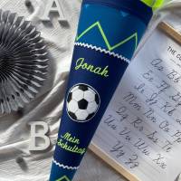 Schultüte Fussball für Jungen passend zum ergobag FallrückziehBär, 70 cm Bild 1