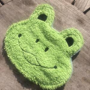 SpülPad Frosch Stickdatei ITH 13x18 cm Spüllappen Spültuch Waschlappen Bild 5