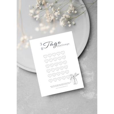 30 Tage Challenge Selbstfürsorge pdf | Abendritual | Zieleplaner deutsch | besserer Schlaf