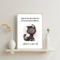 Katzenkarte Poster 'Wenn Katzen zum Geburtstag...' – Digitaler Download PDF & PNG Bild 2