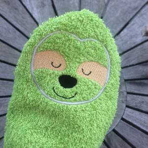 Faultier-Waschlappen Stickdatei  ITH 13x18 Waschhandschuh Geschenk Bild 7