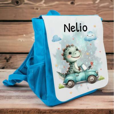 Kinder Rucksack mit Namen Dinosaurierer Junge Kinderrucksack personalisiert Geschenk Kindergarten Kita Start
