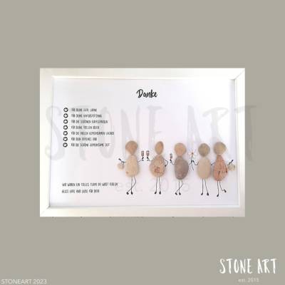 Steinbild „Danke“ – Personalisiertes Abschiedsgeschenk für Kollegen & Kolleginnen zur Rente oder Jubiläum