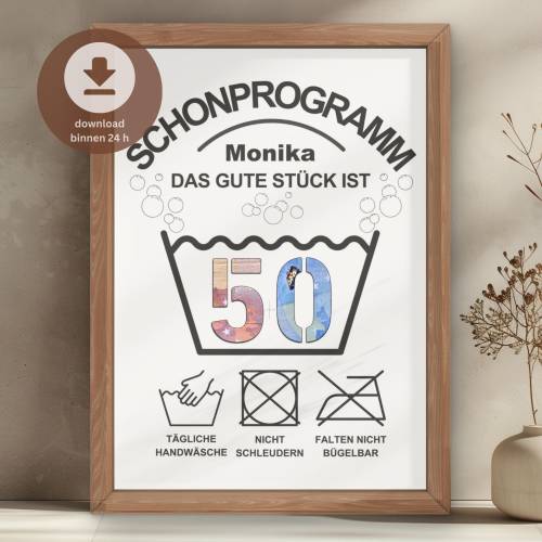 50. Geburtstag Geldgeschenk personalisiert | 50 Geburtstag Frau Geburtstagsgeschenk  | DIY Geld-Geburtstagskarte | PDF