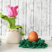 Eierwärmer, Ei-Hocker - Tulpe - Häkelanleitung Bild 9
