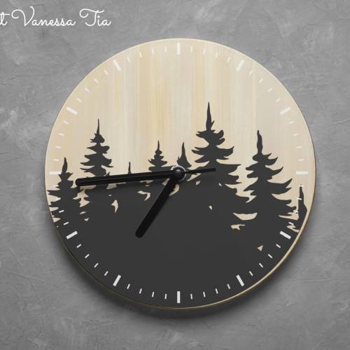 Walduhr Plotterdatei SVG DXF