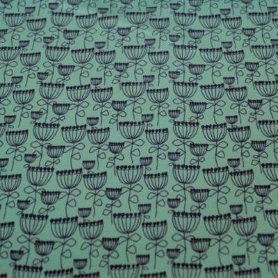 Jersey Blümchen, Meterware 95% Baumwolle, 5% Elasthan