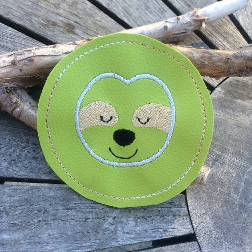 MugRug Faultier ITH Stickdatei 10x10 13x18 20x20 Tassenteppich Untersetzer Becheruntersetzer rund Tassenuntersetzer