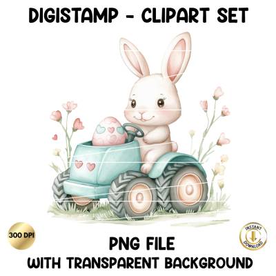 Digistamp Hase Ostern, Clipart Hase, Plotterdatei Ostern, Cricut, Osterhase, PNG Frühling, Digi stamp, Digitale Dat