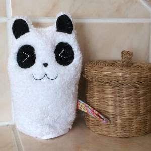 Panda-Waschlappen Stickdatei  ITH 13x18 Waschhandschuh Zoo Bild 2