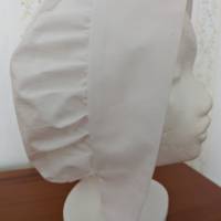 Einfach weiße Baumwollhaube nach historischem Vorbild Bild 2