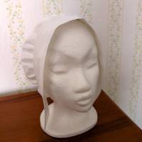 Einfach weiße Baumwollhaube nach historischem Vorbild Bild 3