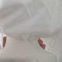 Einfach weiße Baumwollhaube nach historischem Vorbild Bild 6