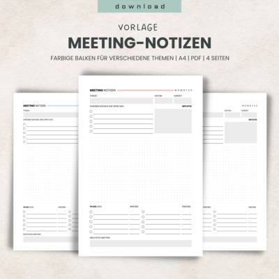 PDF-Vorlage für Meeting-Notizen - effizient und organisiert