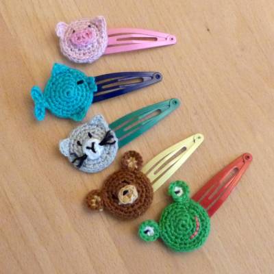 Häkelanleitung Haarspangen 