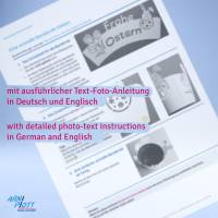 Plotterdatei Ostern – Osterdeko plotten Papier, Ostergeschenk, Übertopf Ostergruß Osternest, Geschenkschachtel Osterhase Bild 10