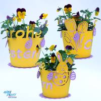 Plotterdatei Ostern – Osterdeko plotten Papier, Ostergeschenk, Übertopf Ostergruß Osternest, Geschenkschachtel Osterhase Bild 3