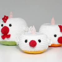 Teelichthalter - Hühner - Häkelanleitung Bild 3