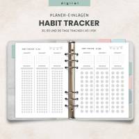 Habit Tracker A5 Kalendereinlagen vertikaler Gewohnheitstracker Planer PDF Download Ringbuchkalender Printables Bild 1