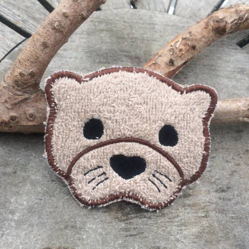 Abschminkpad Otter Stickdatei ITH 10x10 cm Waschpad Gesichtsreinigung Pad Pads
