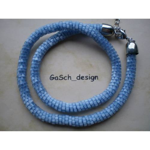 Häkelkette, gehäkelte Perlenkette * Flieg, kleine Taube