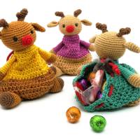 Zugbeutel Rudolf, Rentier - Häkelanleitung Bild 1