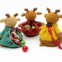 Zugbeutel Rudolf, Rentier - Häkelanleitung Bild 2