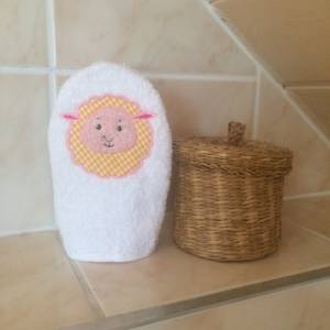 Schaf-Waschlappen Stickdatei  ITH 13x18 Bauernhof Hof Tiere Bild 1