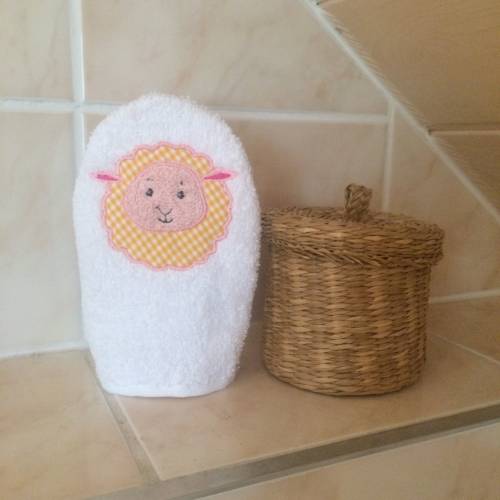 Schaf-Waschlappen Stickdatei  ITH 13x18 Bauernhof Hof Tiere