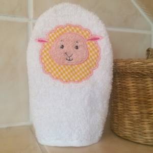 Schaf-Waschlappen Stickdatei  ITH 13x18 Bauernhof Hof Tiere Bild 3