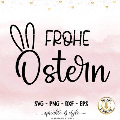 Plotterdatei Ostern, Frohe Ostern, Laserdatei Ostern, Cricut, Osterhase png, Frühling PNG, Clipart Hase svg
