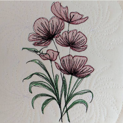 Blumenstrauß Konturen 12-14x18cm