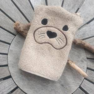 Otter-Waschlappen Stickdatei  ITH 13x18 Waschhandschuh Waschpad Bild 2