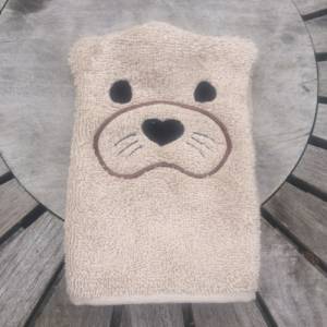 Otter-Waschlappen Stickdatei  ITH 13x18 Waschhandschuh Waschpad Bild 3