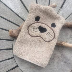 Otter-Waschlappen Stickdatei  ITH 13x18 Waschhandschuh Waschpad Bild 5