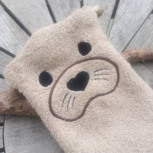 Otter-Waschlappen Stickdatei  ITH 13x18 Waschhandschuh Waschpad Bild 8
