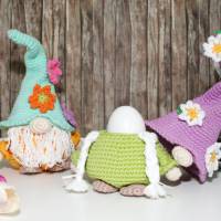 Eierwärmer - Blumen-Wichtel - Häkelanleitung Bild 1