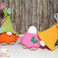 Eierwärmer - Blumen-Wichtel - Häkelanleitung Bild 5