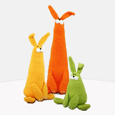 Hasen-Trio - Häkelanleitung