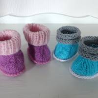 Strickanleitung Puppenschuhe / Booties - 2 verschiedene Ausführungen Bild 1